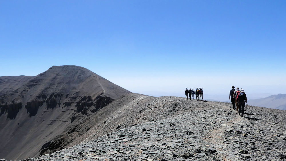 On the ridge to the top, photo by Mike Goodyer